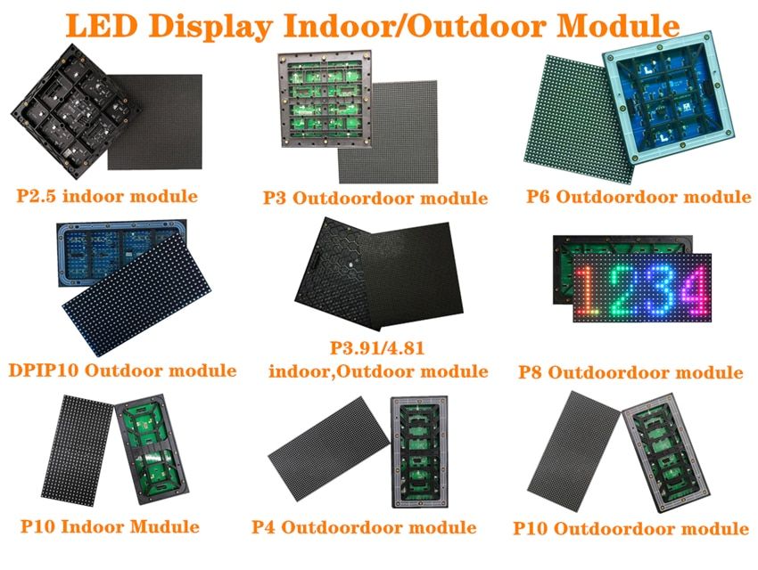 LED Display Screen Outdoor Module P10 Full Color RGB 3IN1 SMD3535 Matrix Sign