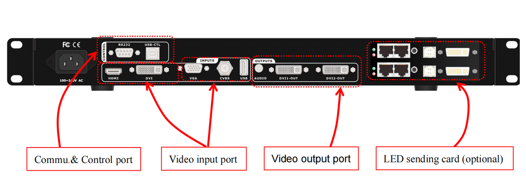 LVP100U VDWALL led display screen video processor for led wall system